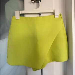 Zara Neon Yellow Mini Skirt